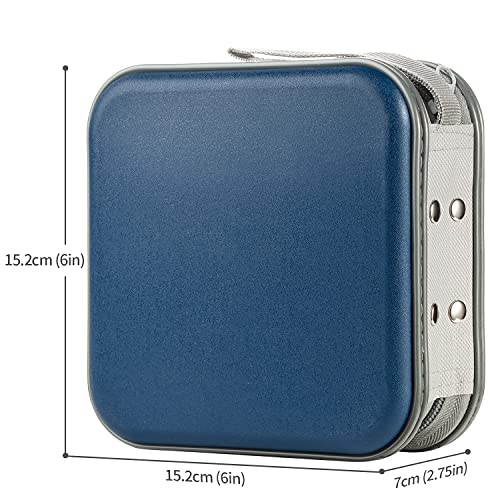 UENTIP CD Case for Car,48 Capacity DVD Case Portable Zipper Holder Large Storage CD Wallet CD Organizer Home Travel (Dark Blue, 48) - Image 2