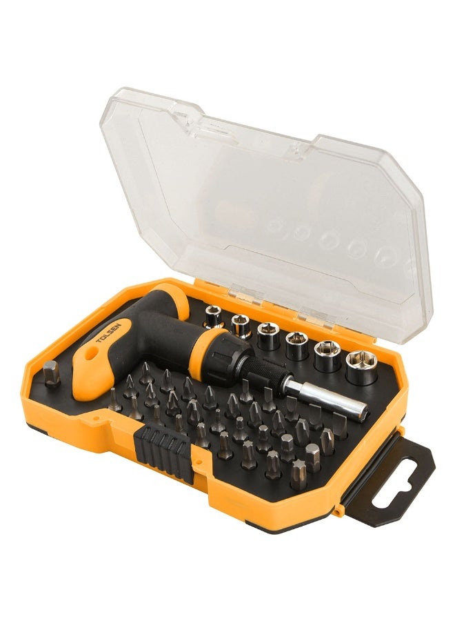 Tolsen 20036 41-Piece Bits and Sockets Set Quick Change T-Handle Driver Kit with Case - Image 1