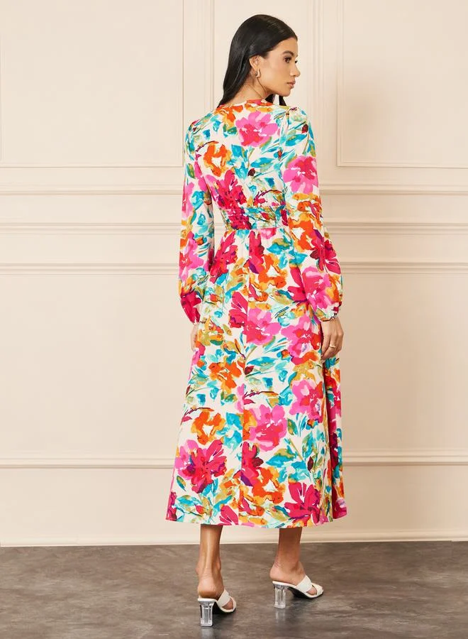 Styli Floral Print Dress