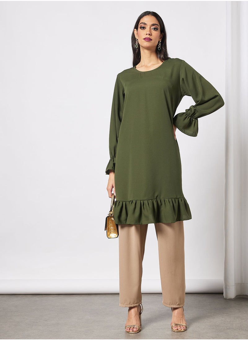 HANA & SARA - Modest Set Of Top With Pants - Image 1