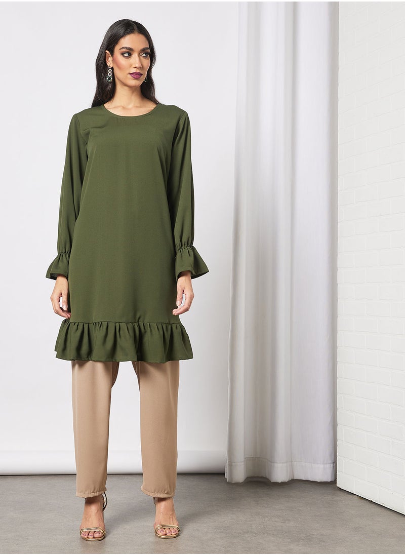 HANA & SARA - Modest Set Of Top With Pants - Image 1