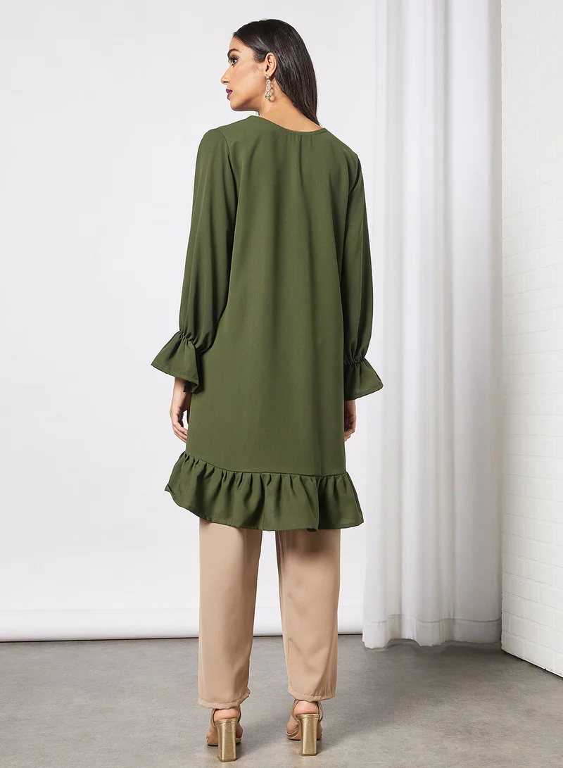 HANA & SARA Modest Set Of Top With Pants