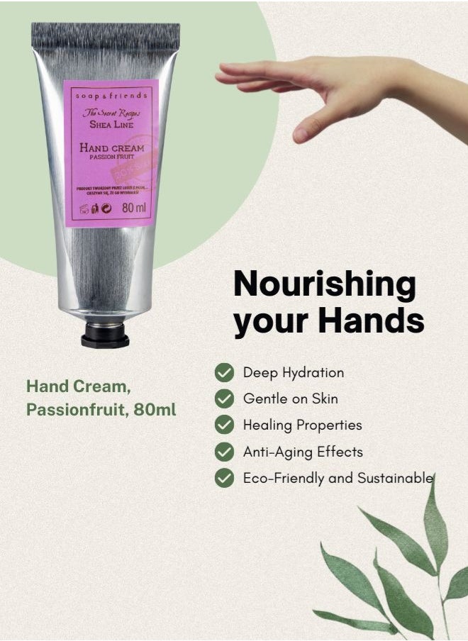 Soap&Friends Soap&Friends Passionfruit Hand Cream 80ml – Tropical Moisturizer with 20% Organic Shea Butter – Natural, Cruelty-Free Hand Cream  - Image 4