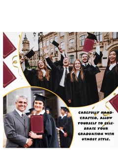 Y&D 10 Pcs Certificate Holders Diploma Holder for Letter Size 8.3*11.6 Inch Paper Certificates Cardstock, Cover with Gold Foil Border Folder 12*8.6 Wine Red  - Image 5