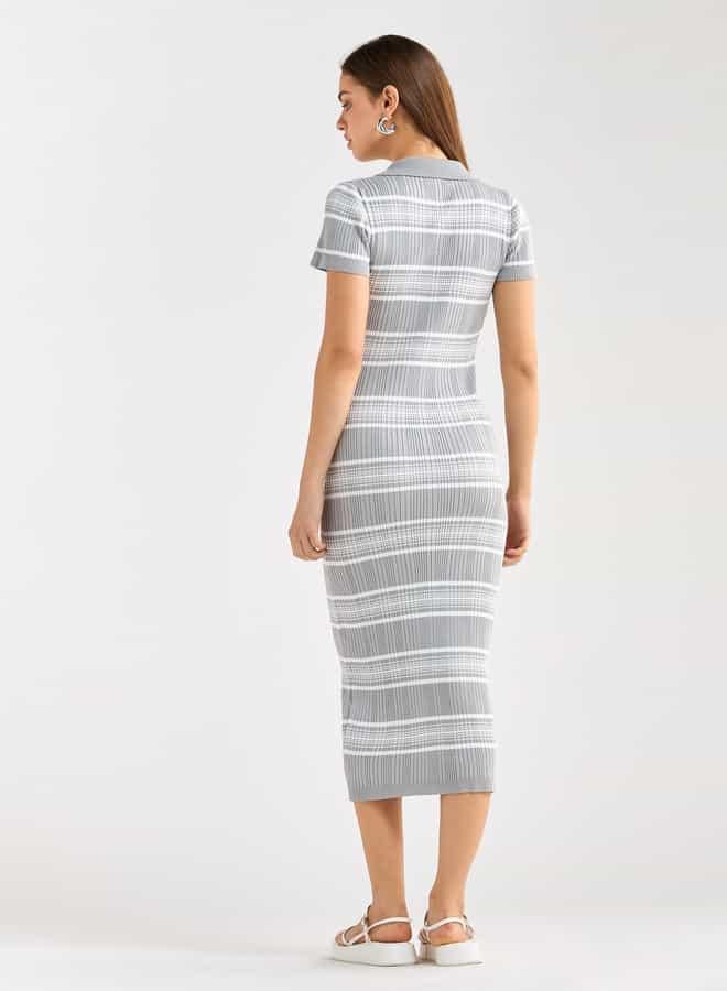 Splash FAV Striped Knit Dress - Image 4
