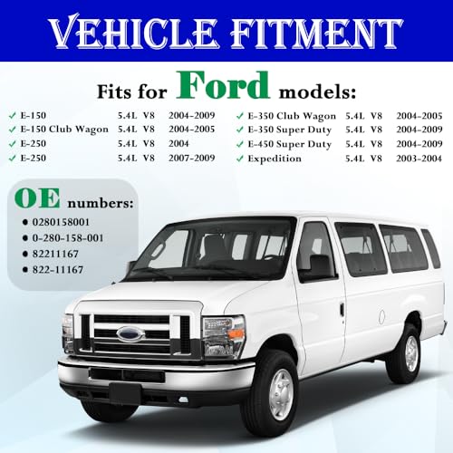 SeyPon 4 Holes Fuel Injectors Compatible with Ford: E150 / E250 / E350 / E450 (Super Duty & Club Wagon) 2004-2009, Expedition 2003-2004, V8 5.4L, Replace # 0280158001(8 Pcs) - Image 2