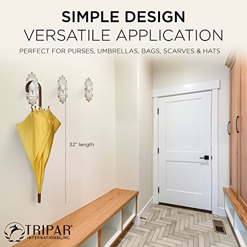 Tripar Decorative Pewter Wall Hook, Vintage Door Knob Style (White) - Image 2