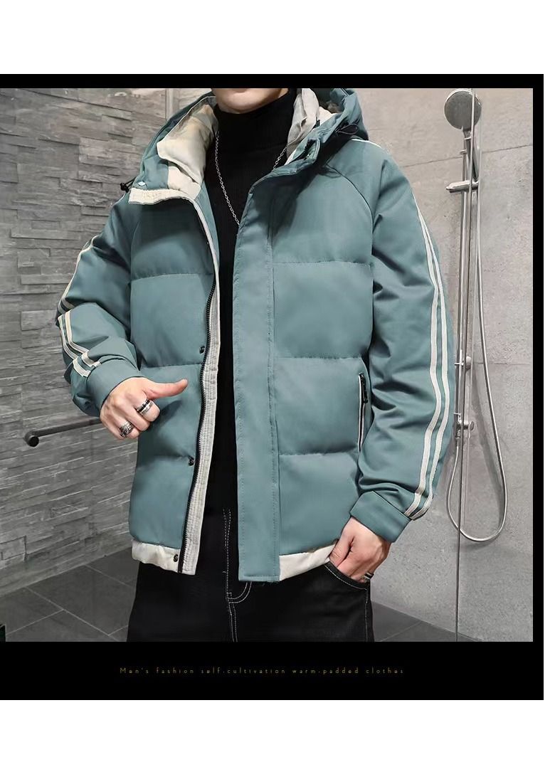 Loquat Men's Autumn/winter Padded Cotton Hooded Jacket - Image 3