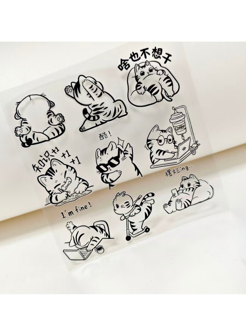 BenQuand Cute Cat Hollow 3D Sticker, Cat Themed Stickers Variety Pack   Stickers for Water Bottles, Laptop Computer, Phone Decorations - Image 1