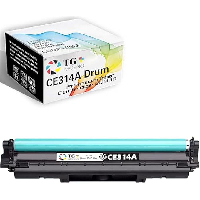 TG Imaging DRUN UNIT REPLACEMENT FOR HP CE314A 126A IMAGING DRUM UNIT WORK FOR COLOR LASER-JET 100 MFP M175 M176N M177FW PRO 200 MFP M275 CP1025 CP1025NW PRINTER (DRUM ONLY,1 PACK) - Image 1