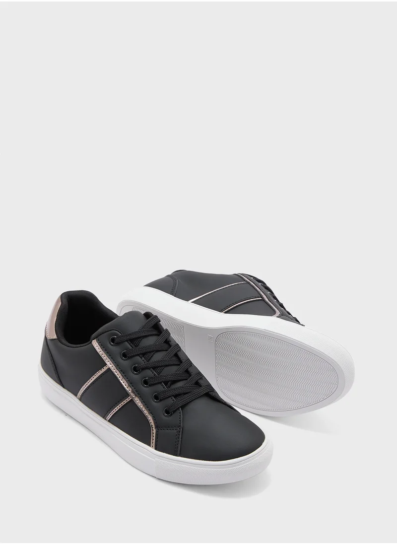 Ginger Contrast Color Panel Sneakers