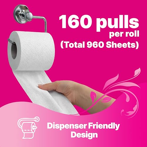 Origami So Soft 3 Ply 6 in 1 Toilet Tissue Paper| Ultra Absorbent with No Clog & Easy Flush Feature | Gentle on Skin (160 Pulls, Total 960 Sheets) - Image 3