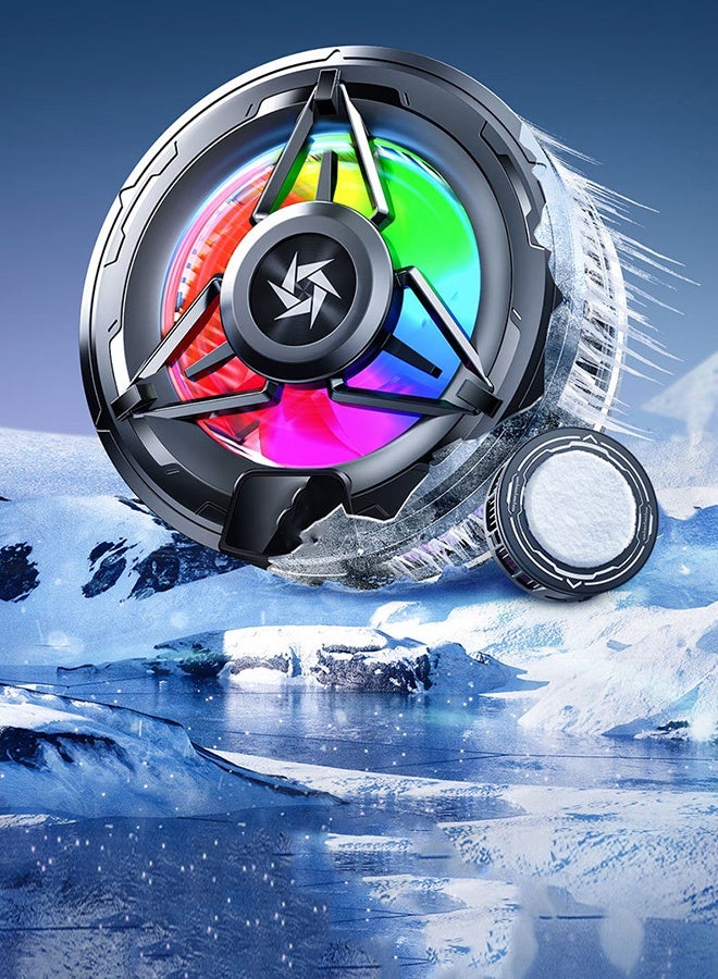 كوزينيست مبرد هاتف للألعاب – مروحة تبريد شبه موصل مزدوجة الوضع مع تثبيت مغناطيسي، مبرد صغير هادئ للهواتف المحمولة والأجهزة اللوحية واللاب توب - Image 2