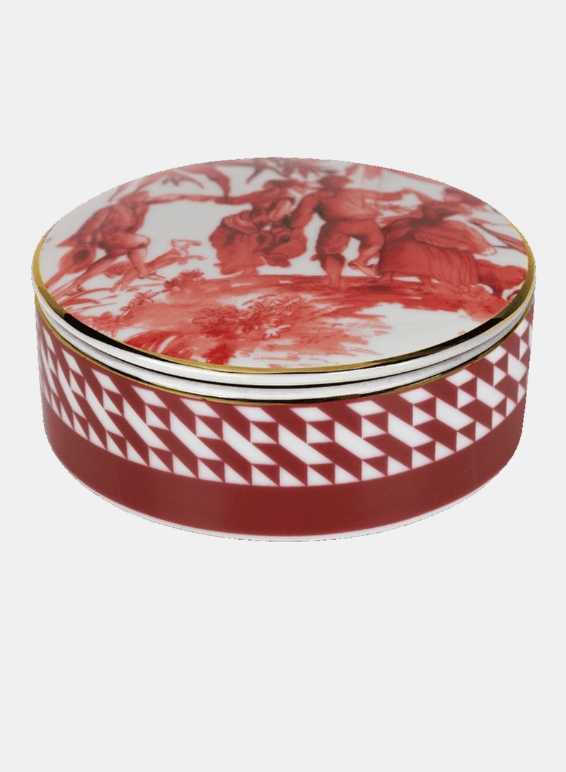 Baci Milano Le Rouge Round Box Diam.13  PORCELAIN - Image 1