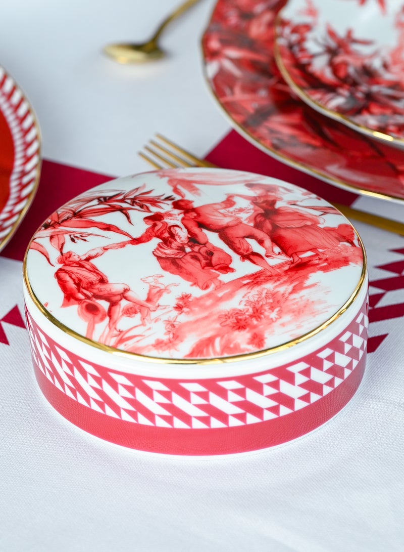 Baci Milano Le Rouge Round Box Diam.13  PORCELAIN - Image 2