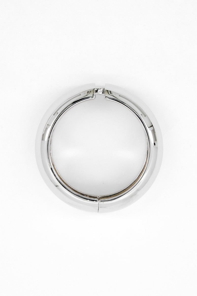 ADINA EDEN Women Rounded Bangle Bracelet, Silver  - Image 3