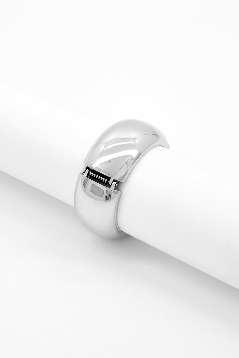 ADINA EDEN Women Rounded Bangle Bracelet, Silver  - Image 2