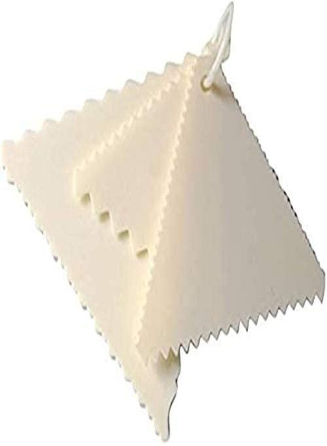 Ochtend ® Plastic Cake Scraper Sawtooth Shape Set of 3 | Fondant & Cake Decorating Scrapers | Icing Smoother, Texture Comb Baking Tool - Image 2