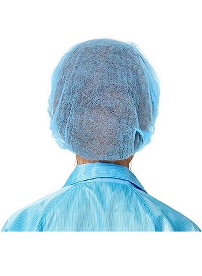 Gesalife Disposable Shower Caps Non Woven Mob Hair Net 19 Inch Blue Pack of 200 Pcs - Image 3