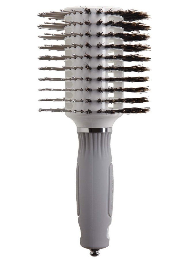 Olivia Garden Turbo Vent Oval Twin & 100% Boar Hair Brush CIOVL-TWINLG (Twin Large) - Image 1