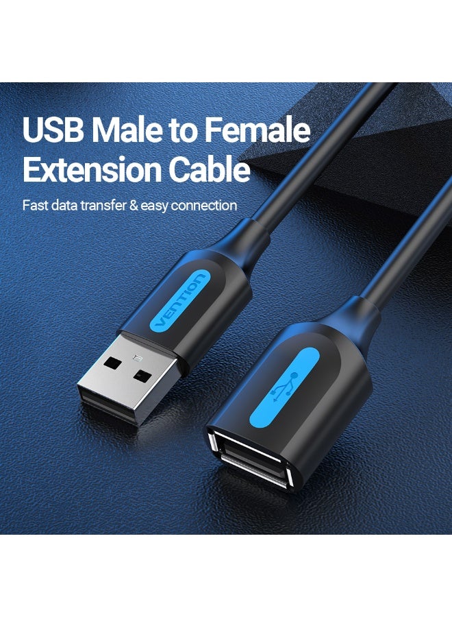 VENTION USB 2.0 A Male to A Female Extension Cable  0.5M Black PVC Type Model # CBIBD - Image 2