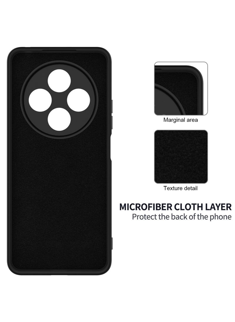Wtech Xiaomi Redmi 14C 4G 2024 Premium Soft Liquid Silicone Case Cover - Black  - Image 5