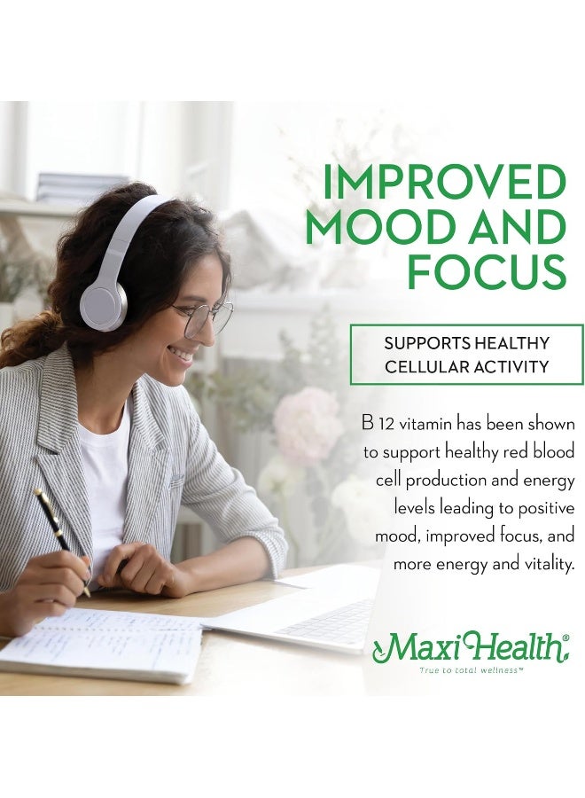 Maxi Health ماكسي هيلث كيدز فيتامين ب كومبلكس السائل بنكهة التوت - مكمل فيتامين مع فيتامين ب12 - قطرات فيتامين ب تحت اللسان للأطفال مع ب1 ب2 ب3 ب5 ب6 البيوتين حمض الفوليك - 2 أونصة سائلة - Image 4