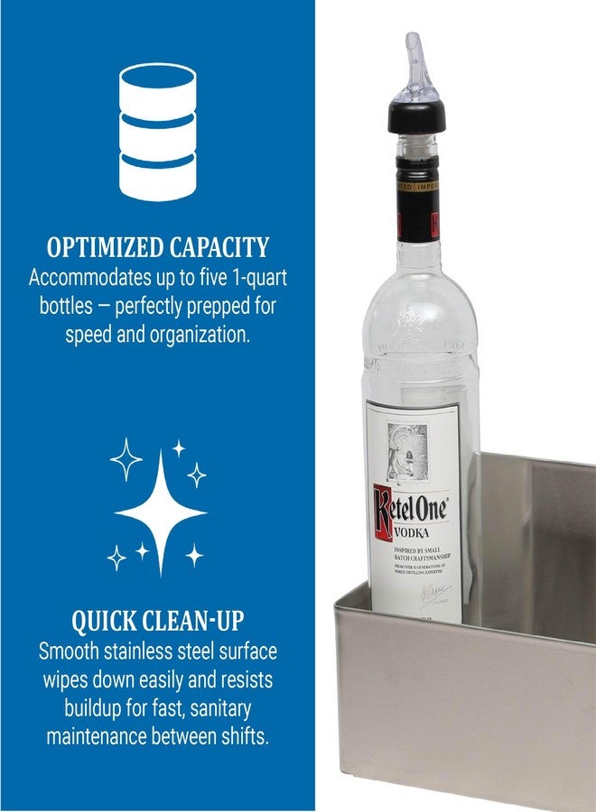 سان جامار سكة سان جامار السريعة بسعة 5 كوارت للمطابخ والحانات والمطاعم، مصنوعة من الفولاذ المقاوم للصدأ، 22.25 بوصة، فضية اللون - Image 5