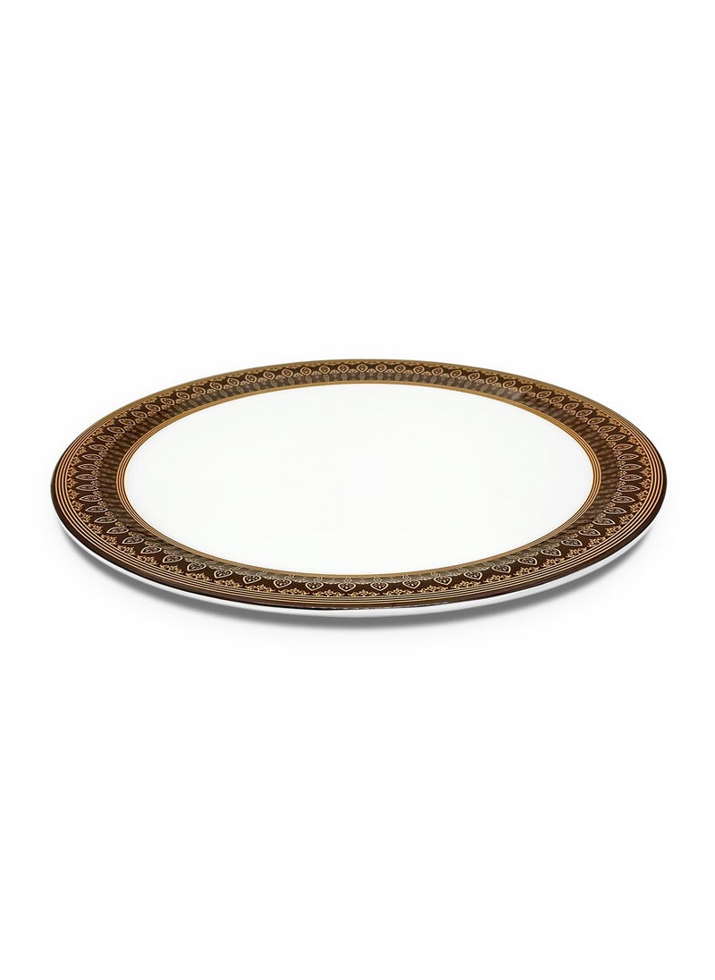 Superware Superware | Pure Melamine | Buffet Plate Set – Royal Golden Brown 12.5” (6 nos.) | Stain Free, Glazed Finish  - Image 2