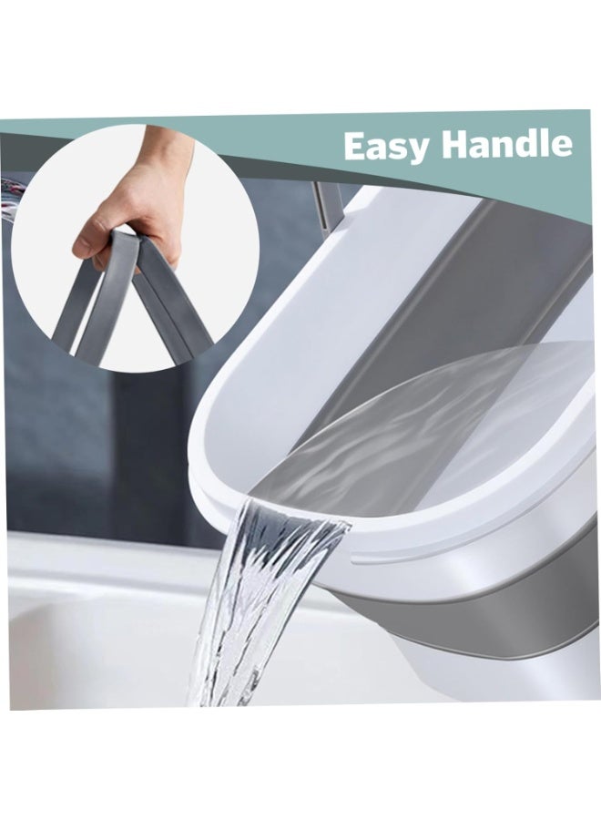 20L Foldable Bucket with Wheels – Collapsible Silicone Water Container for Cleaning, Car Wash, Camping & Travel - Image 2