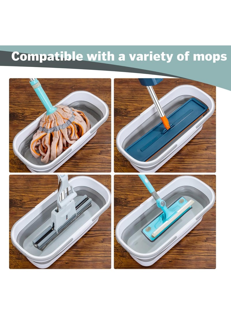 20L Foldable Bucket with Wheels – Collapsible Silicone Water Container for Cleaning, Car Wash, Camping & Travel - Image 4