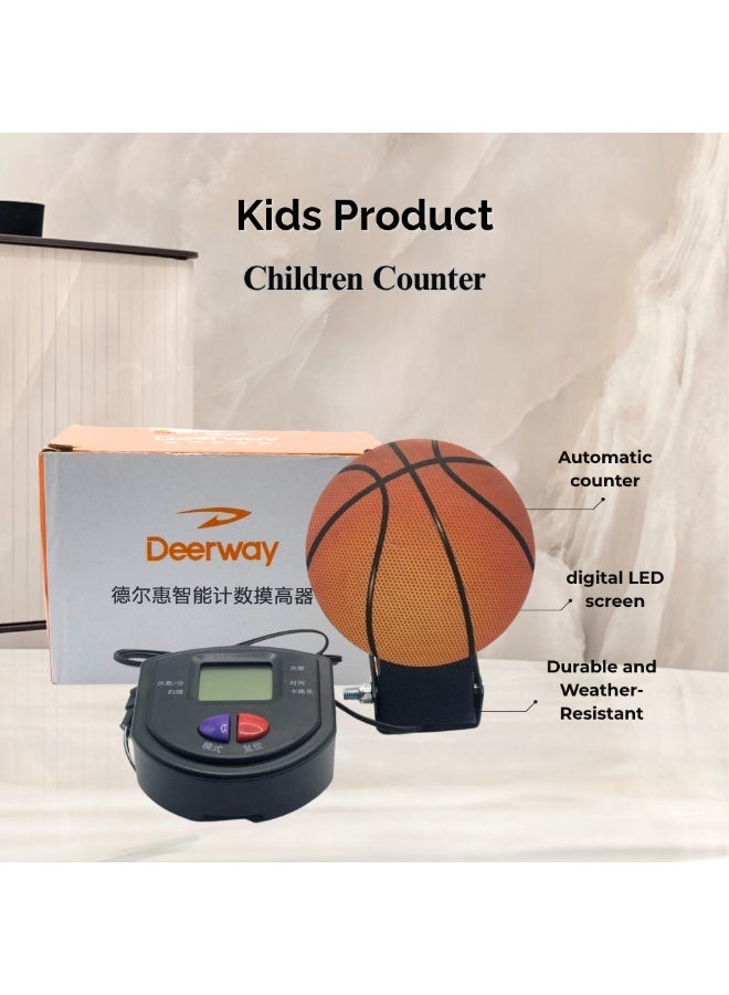 ديروي جهاز متعدد الوظائف للقفز العالي وتدريب القفز العمودي للأطفال مزود بشاشة LED رقمية أوتوماتيكية ذكية | مستشعر لمس قابل للتعديل مثبت على الحائط لنمو الطول والتدريب الرياضي وتمارين كرة السلة (سبائك ألومنيوم متينة) - Image 2