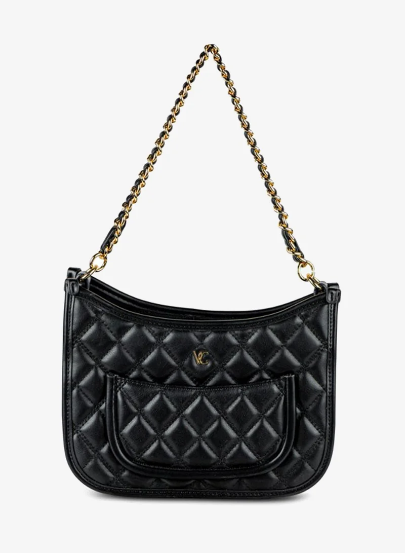 Vincci Women Quilted Shoulder Bag with chain strap