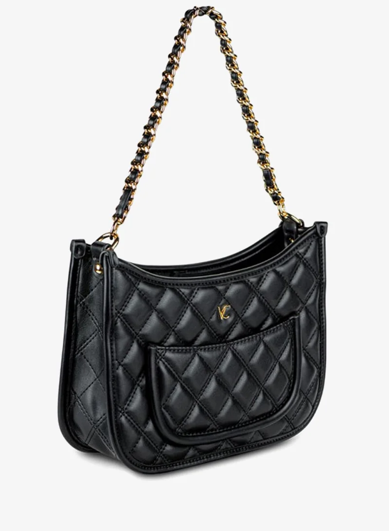 Vincci Women Quilted Shoulder Bag with chain strap
