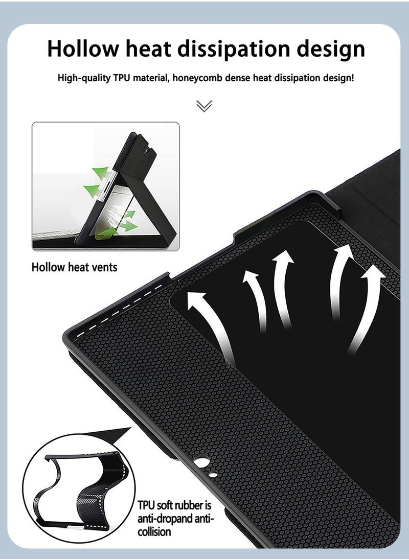 LEOKOR - Tablet Case Suitable for Surface Pro 9 (13-Inch) 2022 Cover,Protective Holder Compatible with Keyboard,Business Case with Accesory Bag for Microsoft (Black) - Image 1