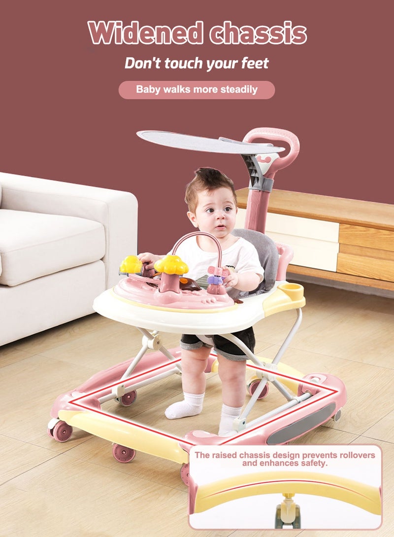 Kidle Baby Push Walker 4-in-1 Convertible Baby Walker & Rocking Horse with Adjustable Height, Music Lights Learning Walker Toy with Silent Wheels & Push Handle for Toddlers 12-36 Months - Image 5