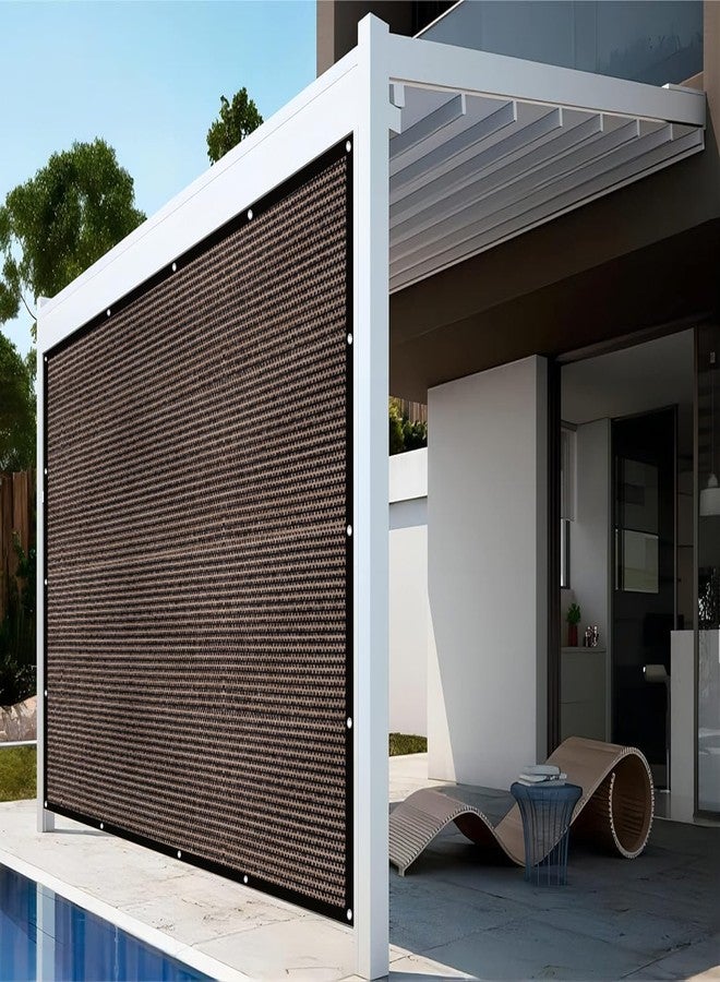 Shatex 90% Sun Shades for Patios 6X 10ft Shade Fabric Sun Shade Cloth Taped Edge with Grommets Sun-Block Mesh Shade for Pergola Cover Canopy Mocha, 12 Bungee Balls - Image 5