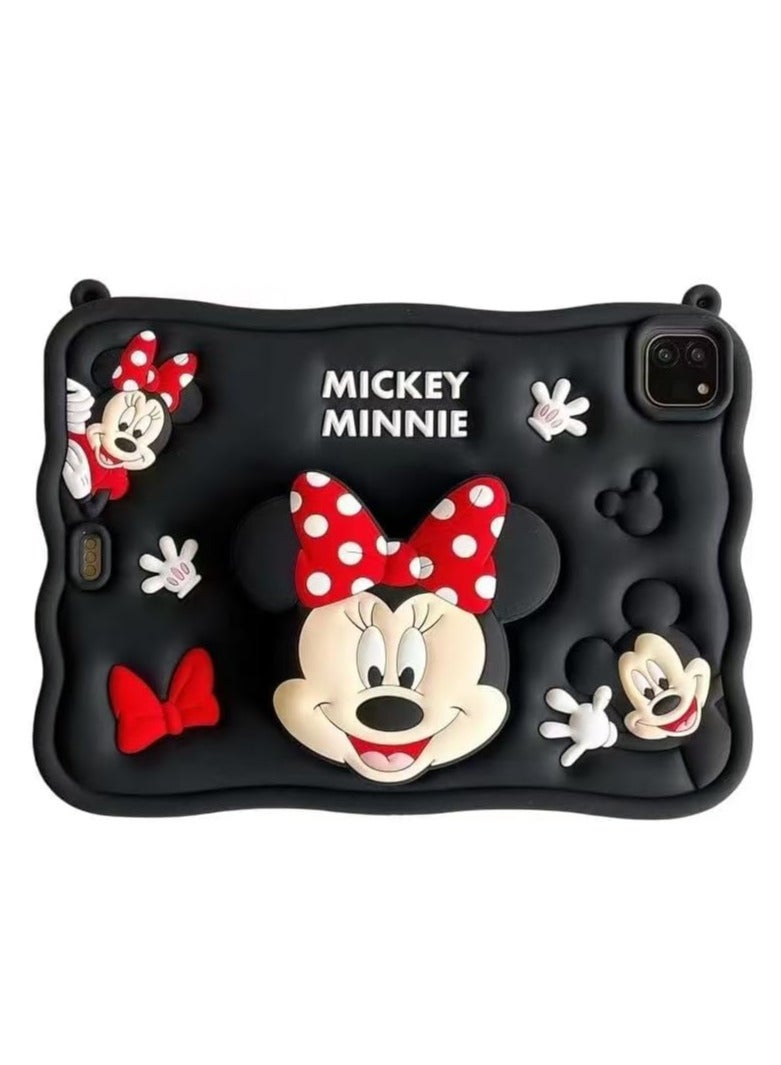 Cartoon 3D Silicon Handle Stand Cover For iPad 9th/8th/7th Generation (2022/2021/2020/2019 Model, 10.2 inch) - Image 1