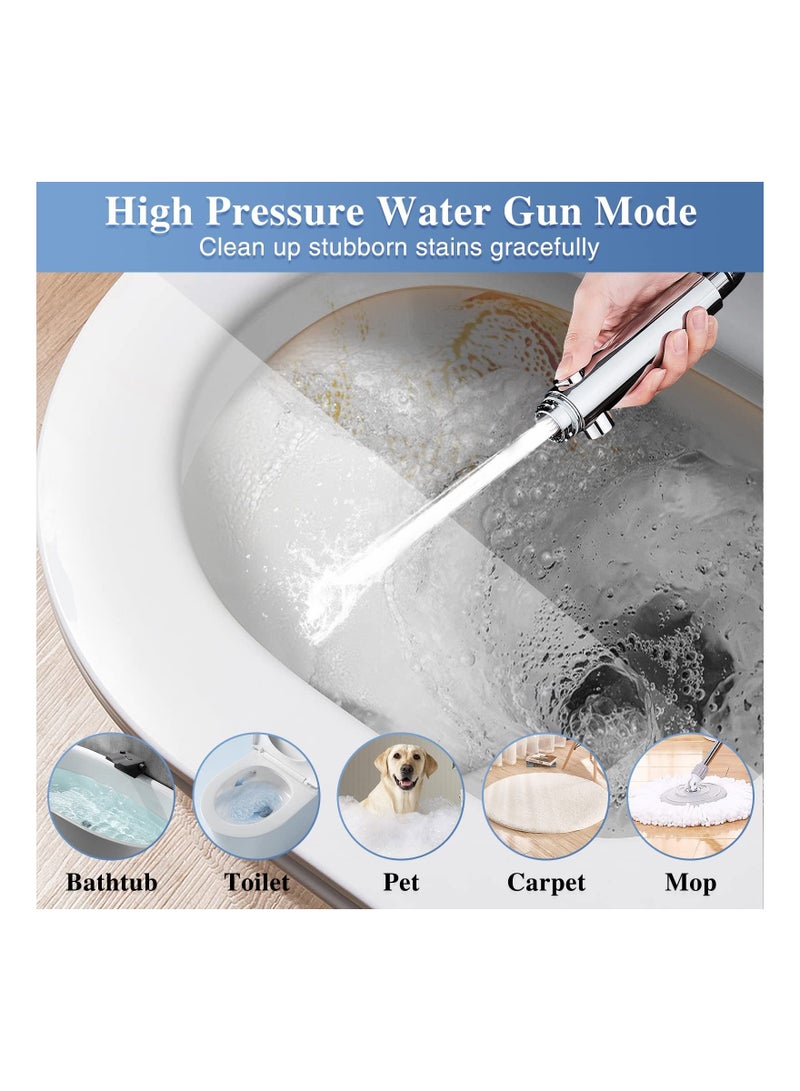 High Pressure Shower Head with Switch, Handheld, 3 Modes Handheld Hose, Chrome Finish - Image 3