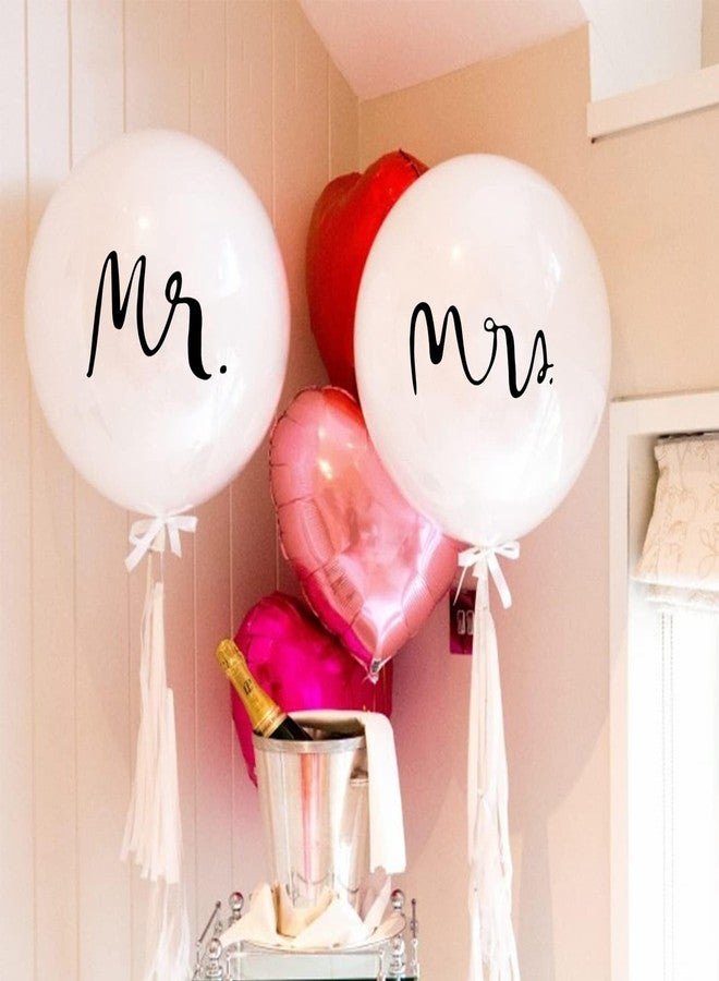 Ysqool 36 Inch Giant White Wedding Balloons,Jumbo Mr & Mrs Latex Balloons for Outdoor and Indoor Wedding Engagement Anniversary Valentines Day Party Decorations Supplies (Simple) - Image 3