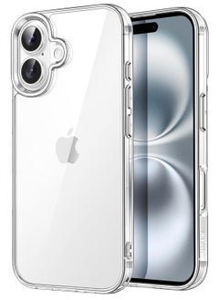 Case for iPhone 16 Plus 6.7 inch Shock Absorption Cover Anti-yellowing Clear Scratch Back TPU PC