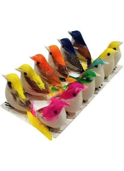 Artificial Colorful Bird Sparrow 10 cm Box of 12 Pieces - pzsku/ZFA0EC534EA98D5714377Z/45/_/1725725245/71c04824-23e3-438e-b3ba-86158f9914b3