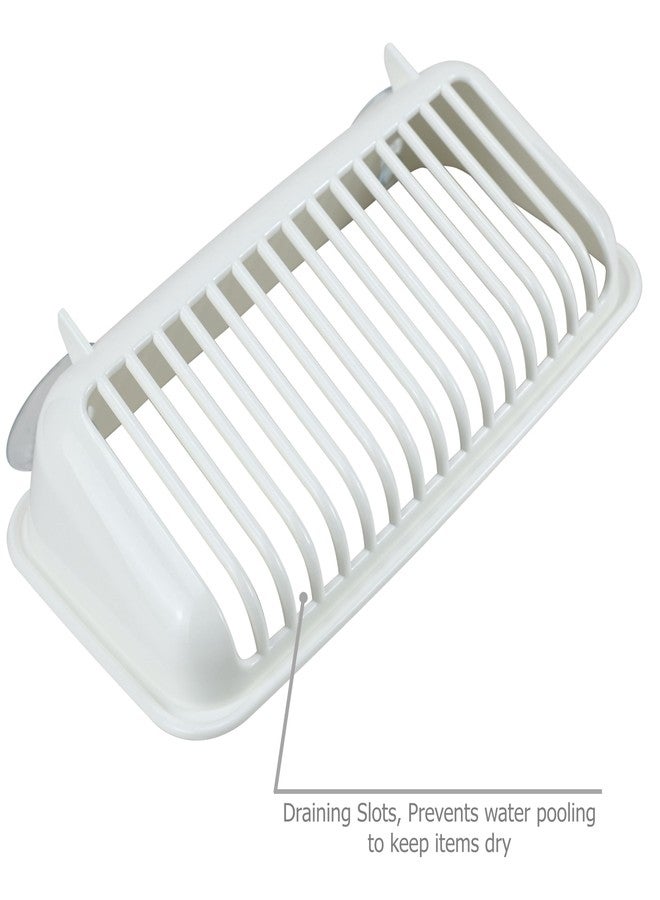 EIKS Storage Basket Organizer Shelf with Suction Cup for Bedroom Office Laundry Room - Image 5