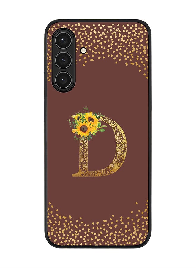 Stylizedd For Samsung Galaxy A17 / A17 4G Case,Slim fit Camera Protection, Shockproof Thin Phone cover  - Custom Floral Monogram - D  (Brown )