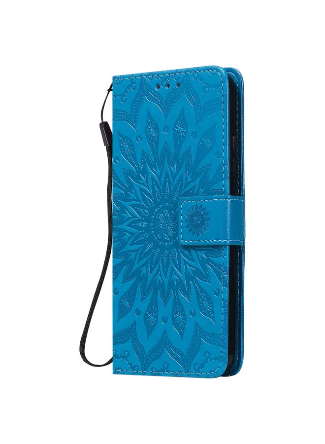 اس-توب جراب لهاتف LG K22 / K22 Plus، جراب جلدي أفقي قابل للطي بنقشة شمس مع فتحة بطاقة وحامل ومحفظة وحبل - Image 2