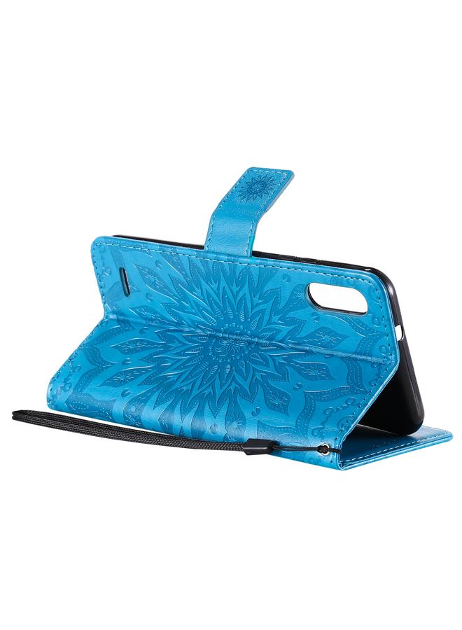 اس-توب جراب لهاتف LG K22 / K22 Plus، جراب جلدي أفقي قابل للطي بنقشة شمس مع فتحة بطاقة وحامل ومحفظة وحبل - Image 5