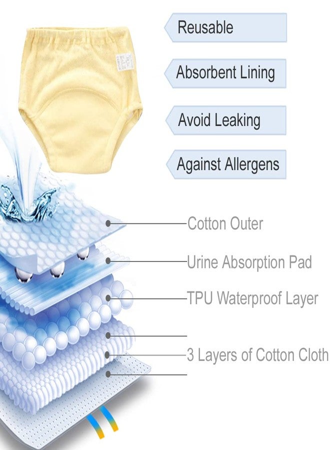 Orinery Unisex Cotton Reusable Potty Training Underwear Breathable Toddler Boys and Girls Pee Training Underpants Waterproof Training Pants 6-Pack (XT-C, 6-12 Months Old) - Image 2