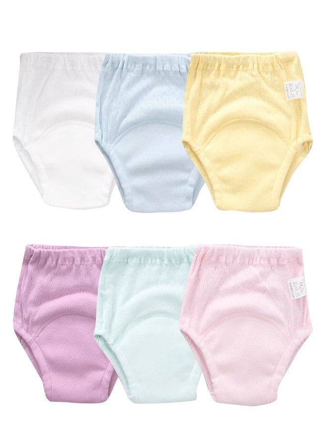 Orinery Unisex Cotton Reusable Potty Training Underwear Breathable Toddler Boys and Girls Pee Training Underpants Waterproof Training Pants 6-Pack (XT-C, 6-12 Months Old) - Image 1