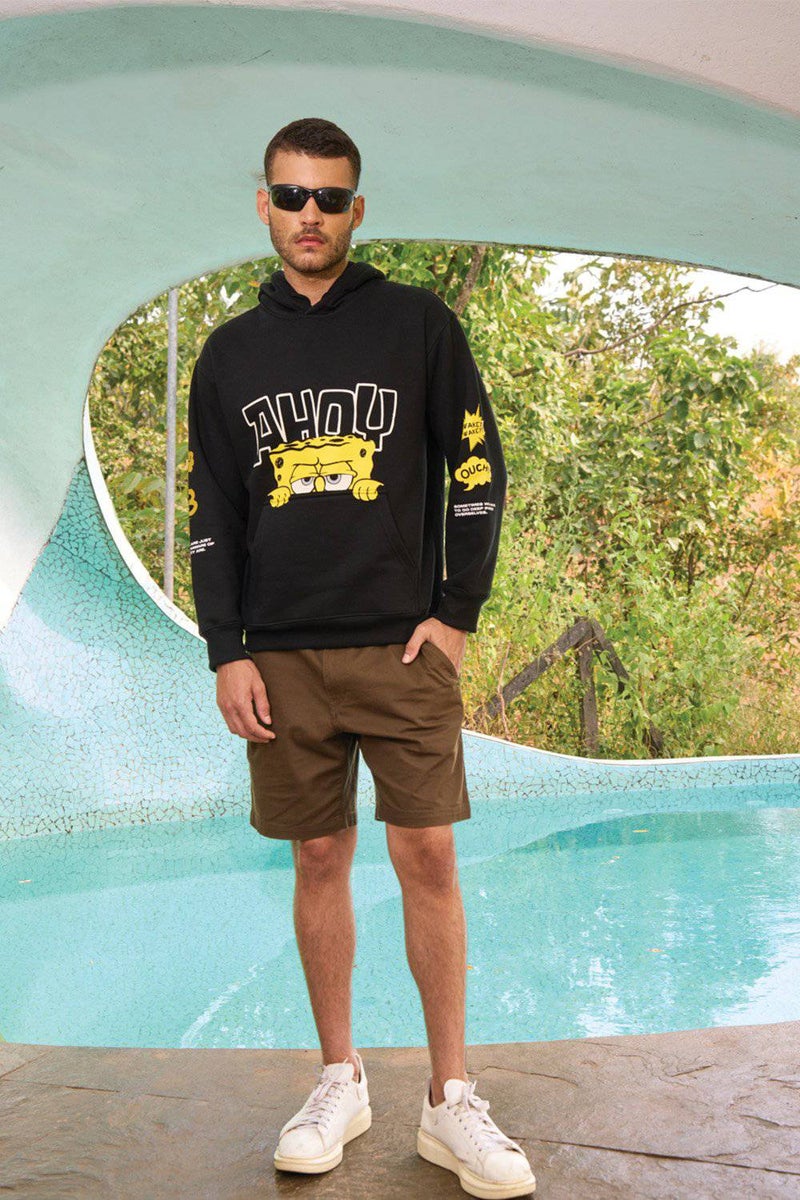 Bonkers Corner Ahoy Black Hoodie For Men's - Image 1