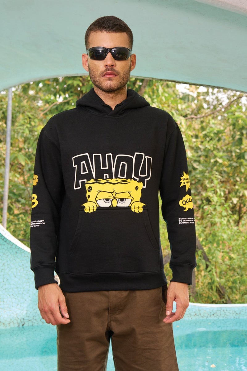 Bonkers Corner Ahoy Black Hoodie For Men's - Image 2